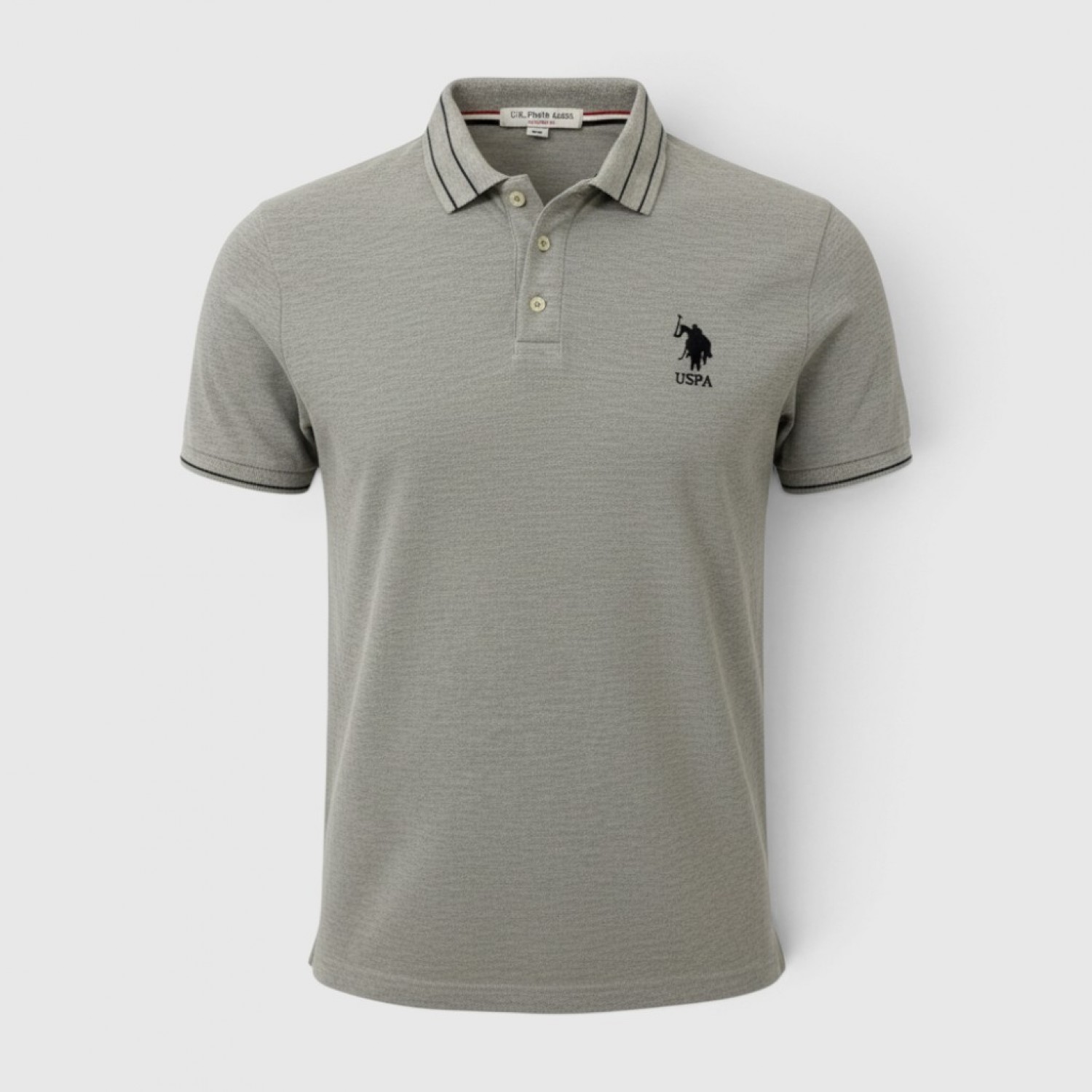 U.S. Polo Assn. Γκρι Ανδρική Μπλούζα Polo με Κεντημένο Logo / Pre-Owned